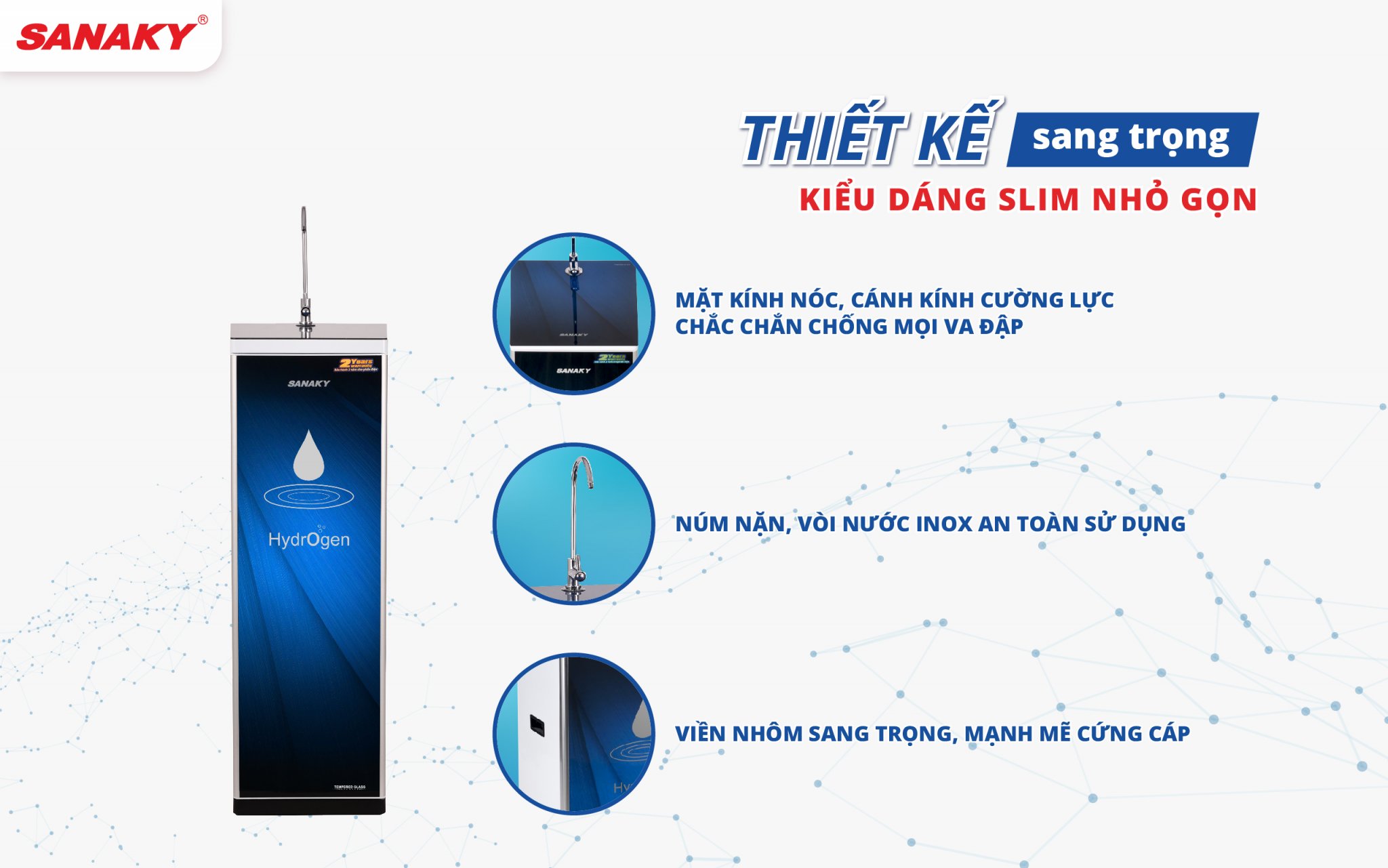 Máy lọc nước Sanaky Slim VH-3110VD, điện máy Hoàng Thái quận 12