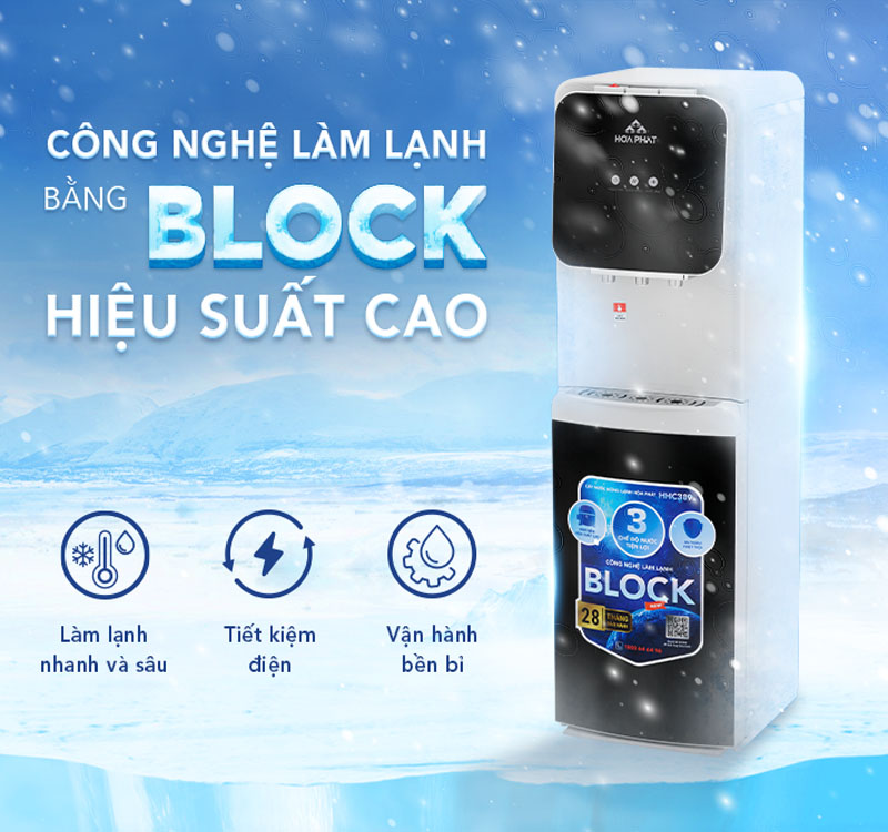 Cây nước nóng lạnh hút bình Hòa Phát HHC389. Điện máy Hoàng Thái quận 12