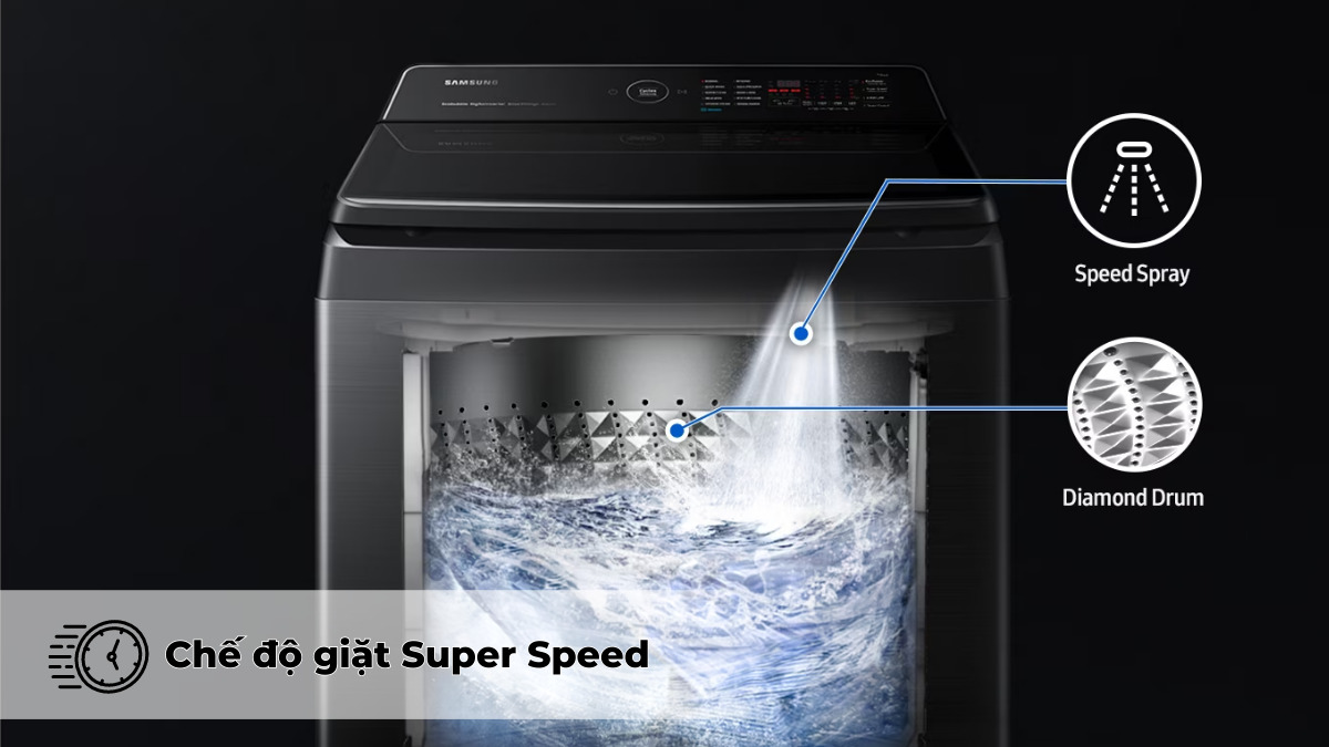 Máy giặt Samsung Inverter 10.5 kg WA10CG5745BDSV, Điện máy Hoàng Thái quận 12