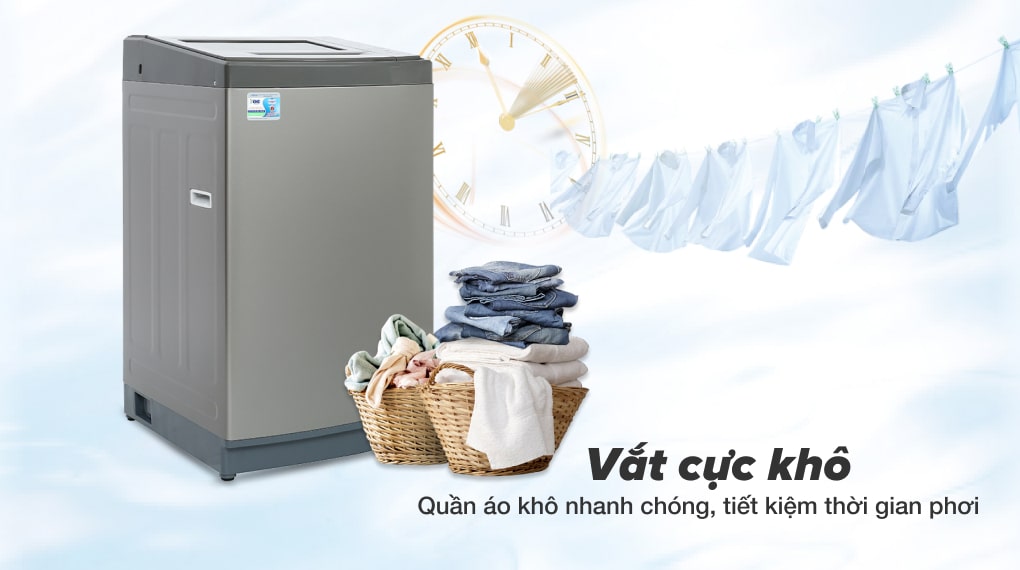 Máy giặt Aqua 8 KG AQW-KS80GT S, Điện máy Hoàng Thái Quận 12