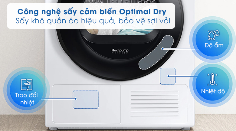 Máy sấy bơm nhiệt Samsung Inverter 9.0 KG, Điện máy Hoàng Thái quận 12