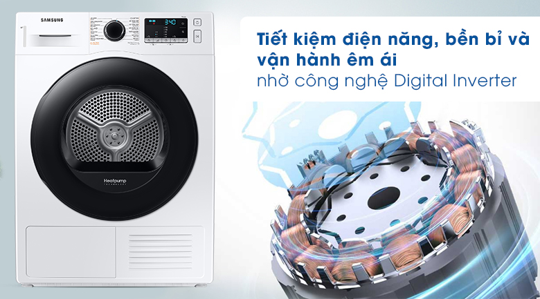 Máy sấy bơm nhiệt Samsung Inverter 9.0 KG, Điện máy Hoàng Thái quận 12