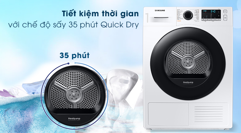 Máy sấy bơm nhiệt Samsung Inverter 9.0 KG, Điện máy Hoàng Thái quận 12