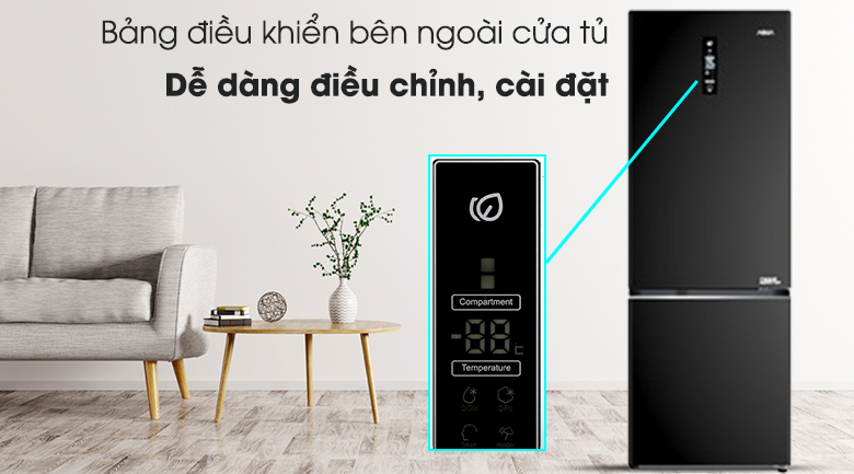 Tủ lạnh Aqua Inverter 324 lít AQR-B388MA(FB), điện máy Hoàng Thái quận 12