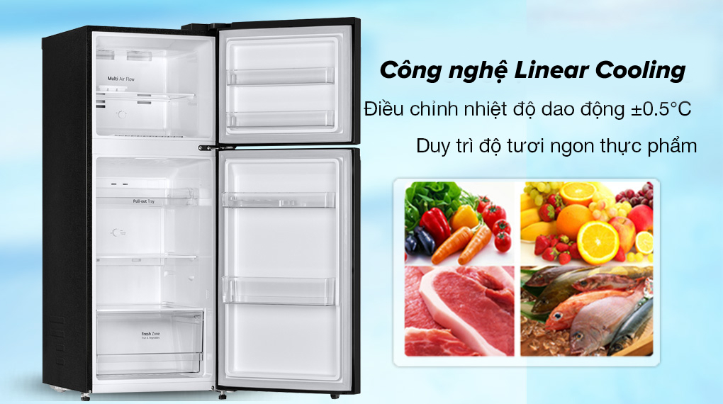 Tủ lạnh LG Inverter 217 lít GV-B212WB, Điện máy Hoàng Thái quận 12