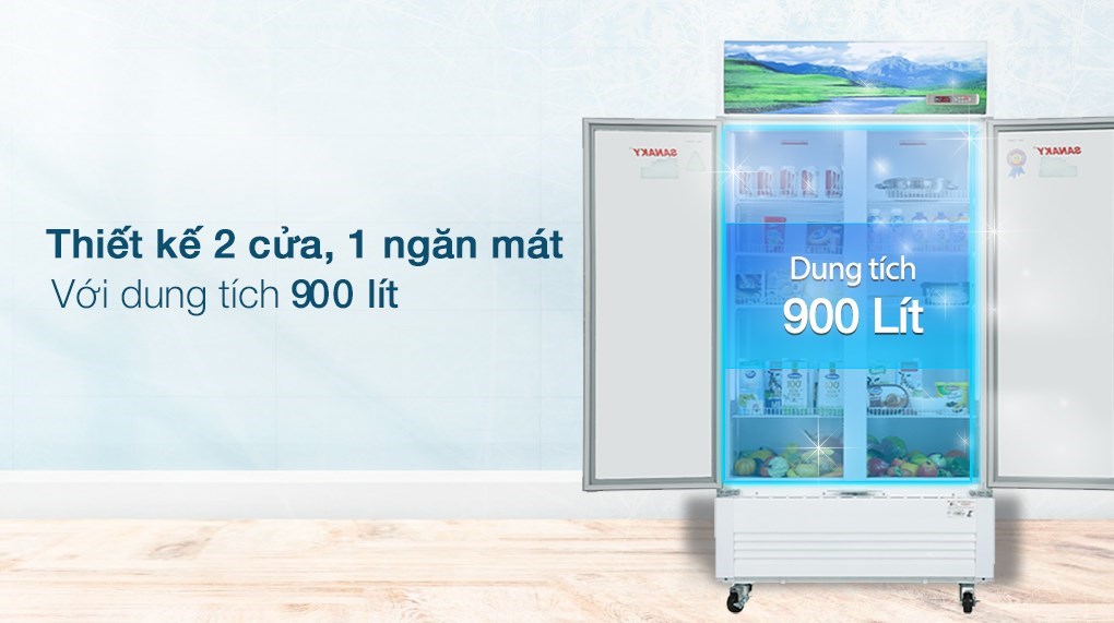 Tủ mát Sanaky Inverter 900 lít VH-1009HP3, Điện máy Hoàng Thái quận 12