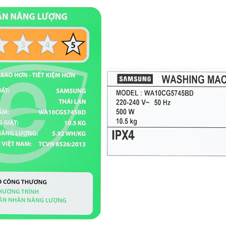Máy giặt Samsung Inverter 10.5 kg WA10CG5745BDSV